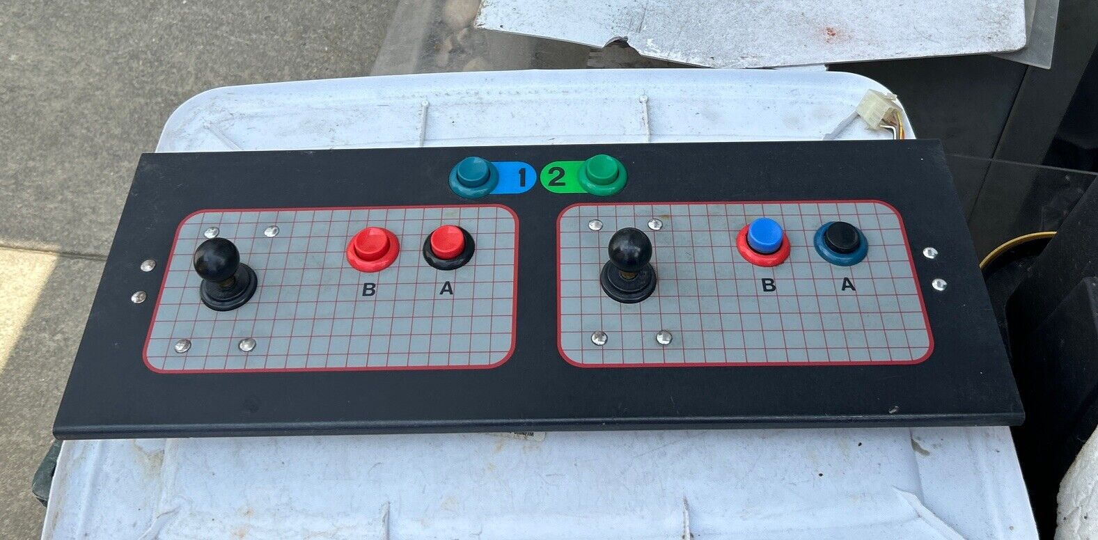 Original Vintage Nintendo Vs System Metal Control PaNel Arcade video Game If26