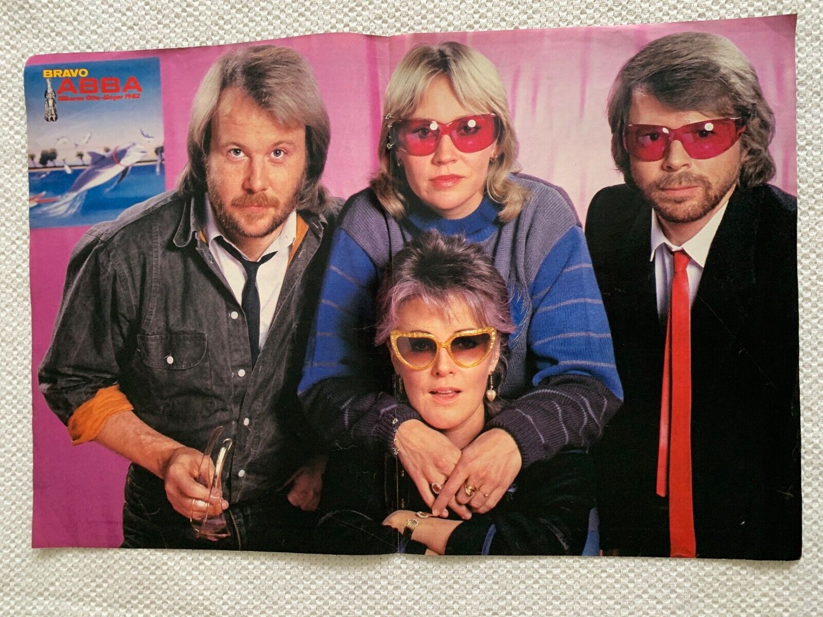 ABBA MUSIC BAND DOUBLE-SIDED VINTAGE Middle East MAGAZINE POSTER RARE