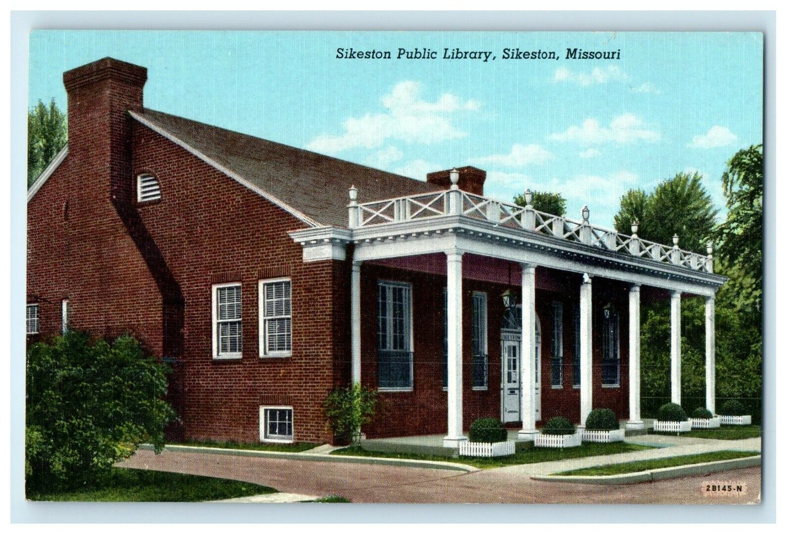 c1940\'s Sikeston Public Library Sikeston Missouri MO Unposted Vintage Postcard
