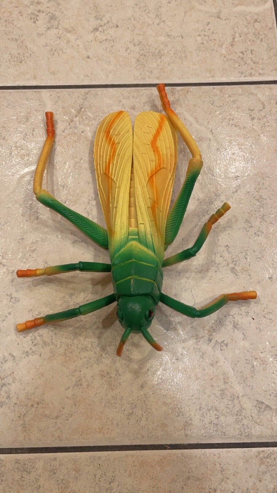 Collectible Vintage 90’s Jumbo plastic grasshopper 8”