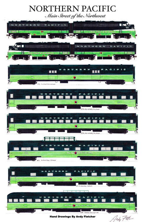 Northern Pacific North Coast Limited 8 magnets Andy Fletcher