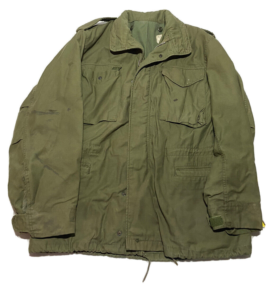 Vintage Vietnam War Field Jacket m65 Coat cold Weather 70s Medium Regular Q6