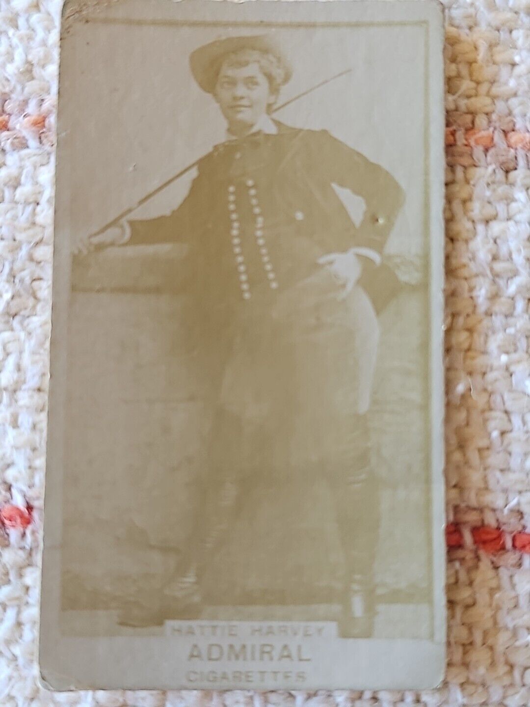 1895-1898 Admiral Cigarrette N392 Card Actress Hattie Harvey 1 1/2 x 2 1/2