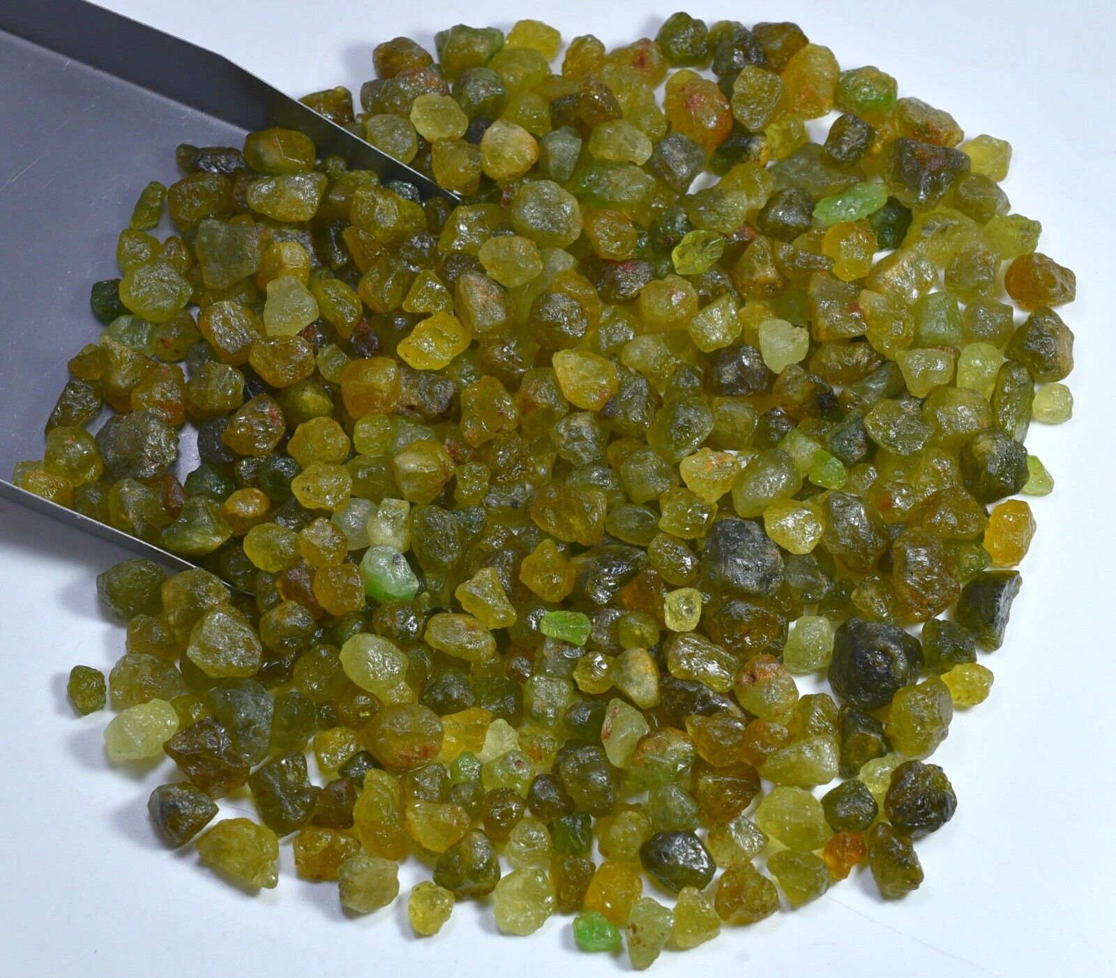 500 GM Faceted Grade Transparent Natural Yellow Rough GARNET Crystals Lot