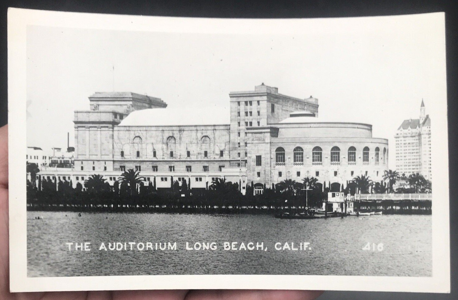 1930-1950 EKC RPPC Municipal Auditorium Long Beach California CA Photo Postcard