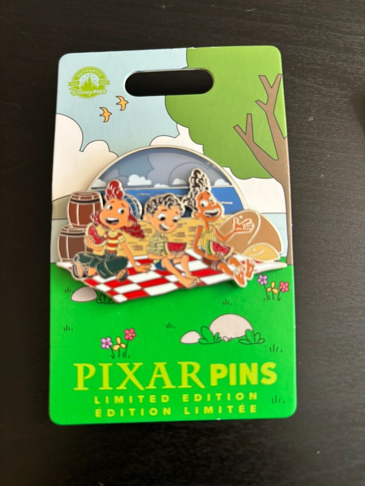 Disney Parks Pin LE Pixar Picnic Moment Stained Glass