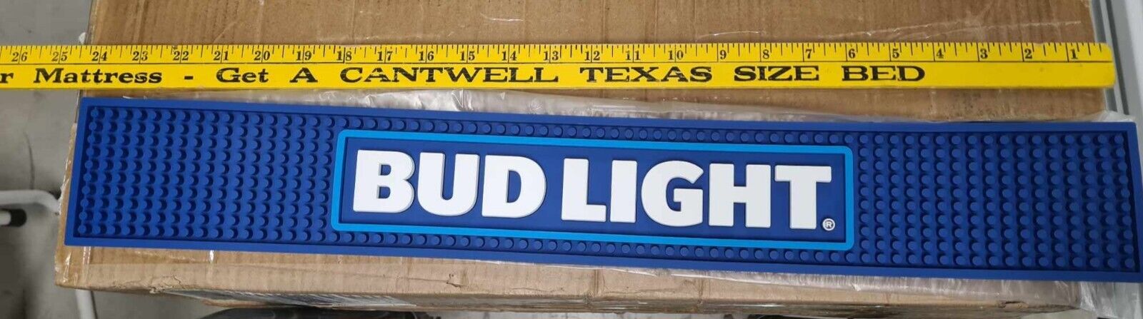 Bud Light Beer Budweiser  Rubber Bar Rail Runner Pour Spill Mat 24