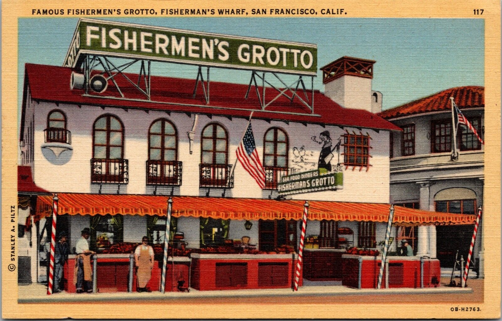 Postcard - Fishermen\'s Grotto, Fisherman\'s Wharf, San Francisco, California USA