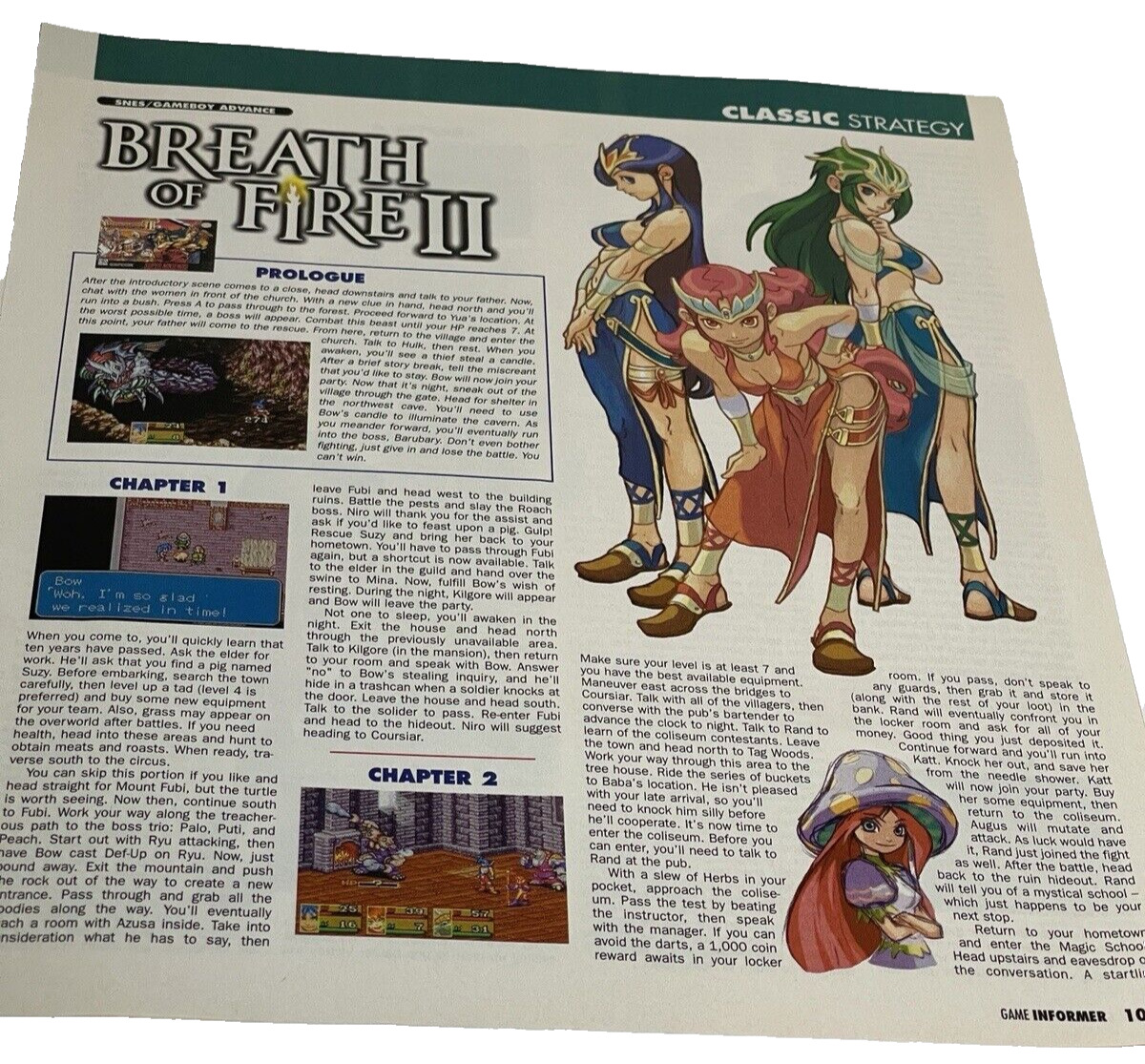 2002 Breath of Fire II 2 Capcom Nintendo GBA  Print Ad Mini Strategy Guide