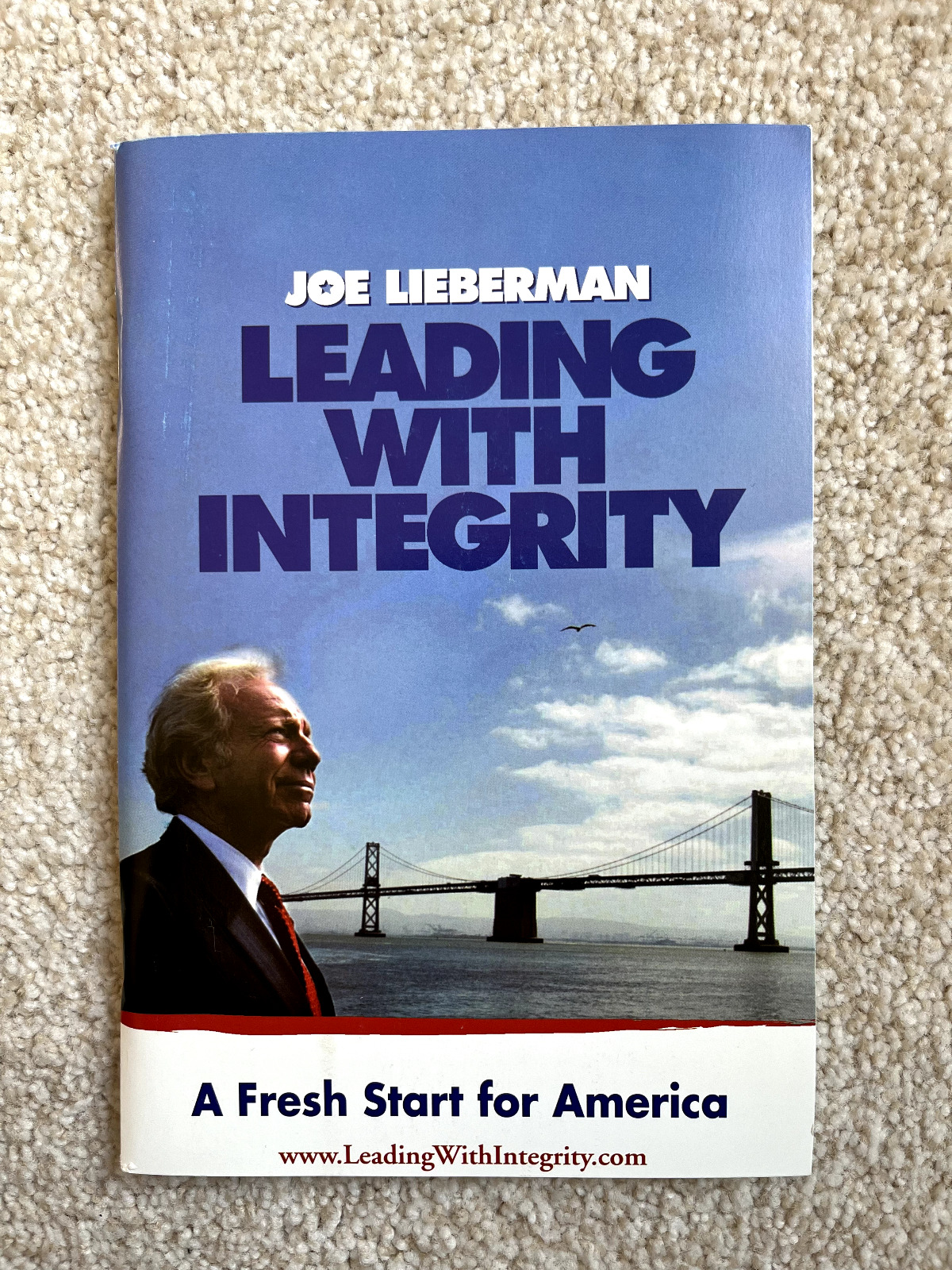 Joe Lieberman 2004 Presidential Campaign Booklet from New Hampshire Primary