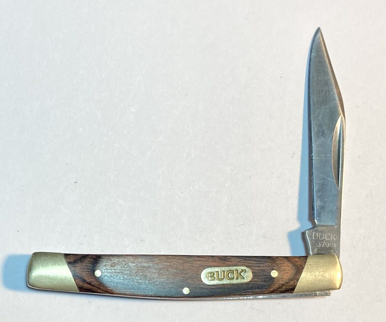Buck 379 Pocket Knife Wood Handle VGUC