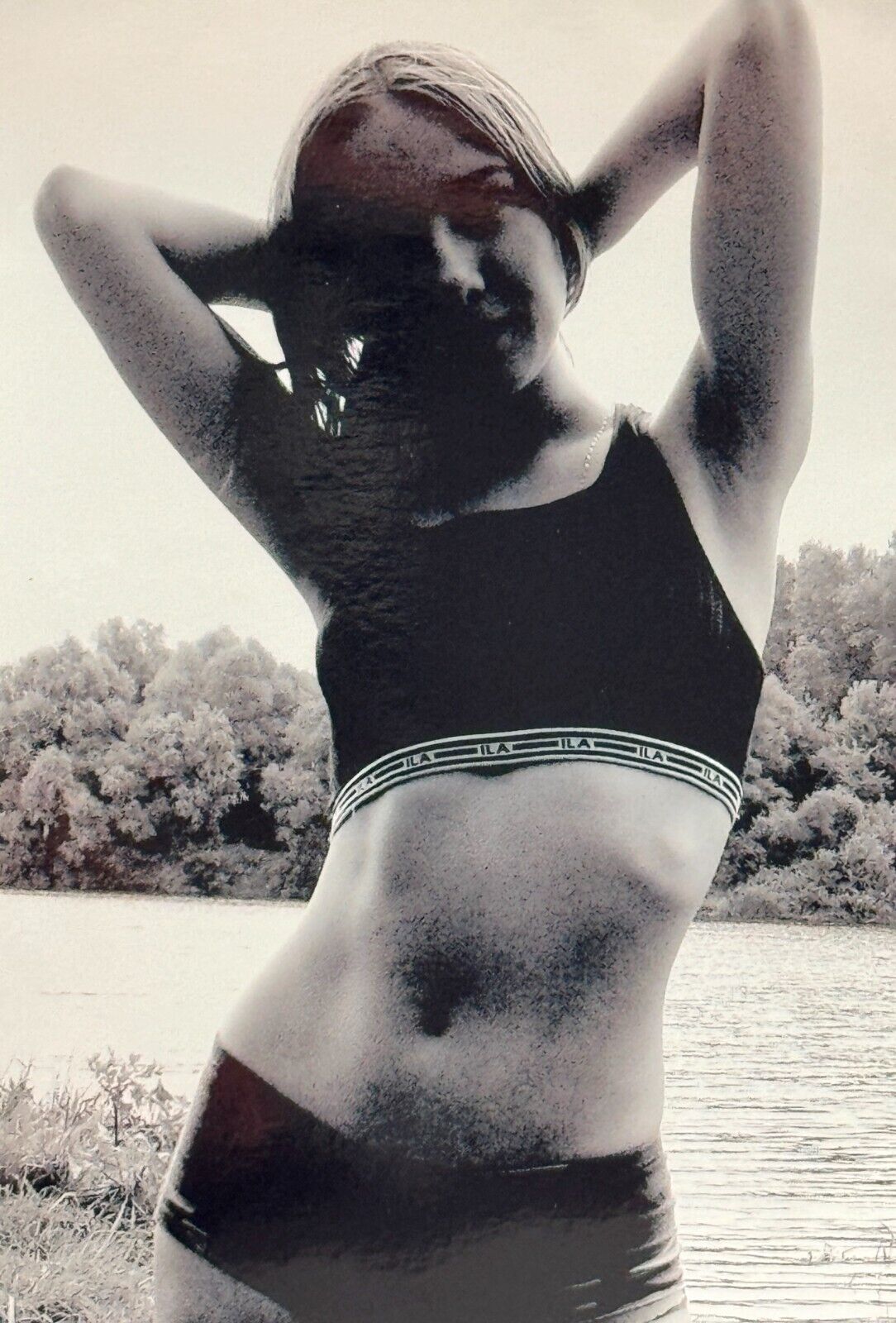 2000s Slender Pretty Woman Armpits Bikini Beach ORIGINAL Vintage Photo