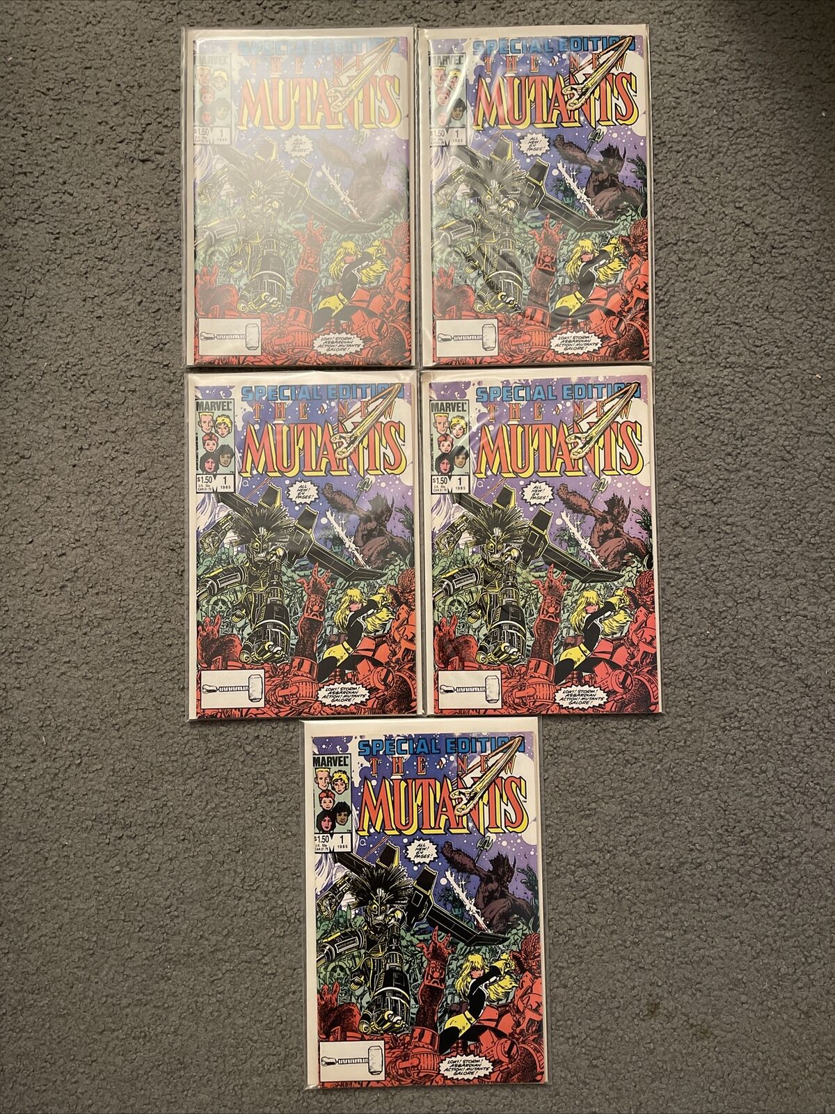 The New Mutants Marvel Comics Books Arthur Adams Lot 5 Special Edition #1 VG+