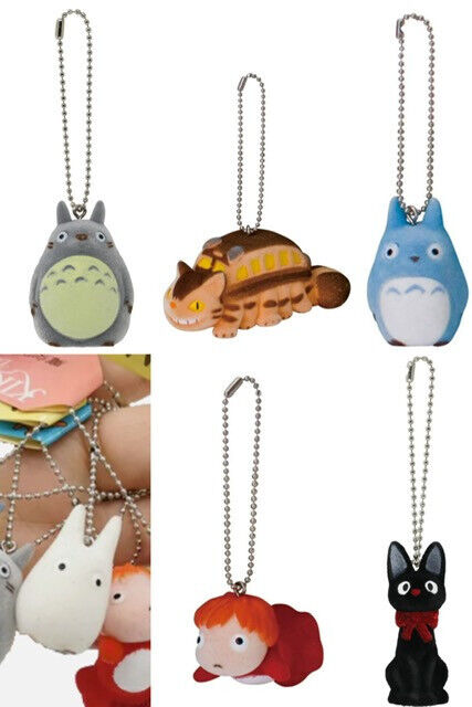 (Set of 6) JAPAN My Neighbor Totoro Studio Ghibli Ponyo Mini Bag KeyChain Charm