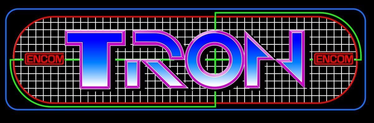 Tron Arcade Marquee Encom For Reproduction Header/Backlit Sign