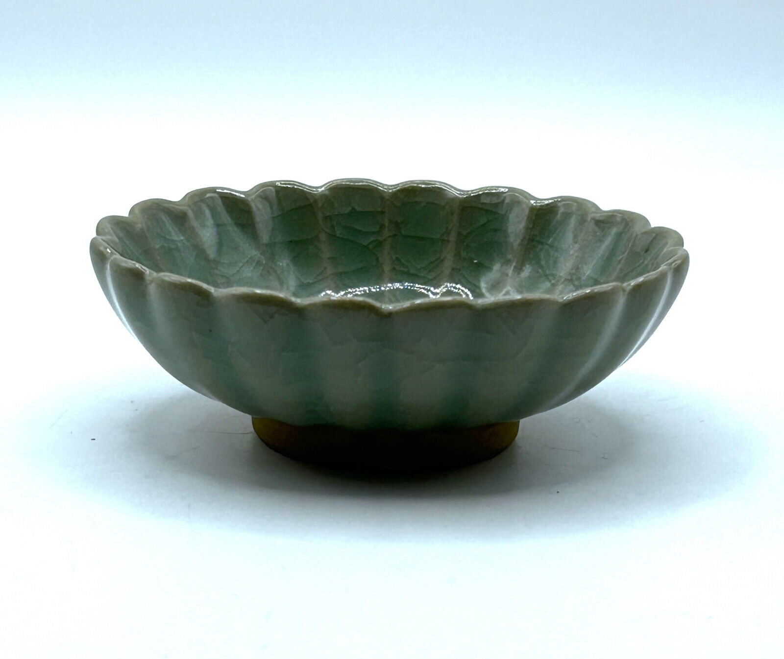 Vtg Celadon Porcelain Jade Green Dish / Bowl