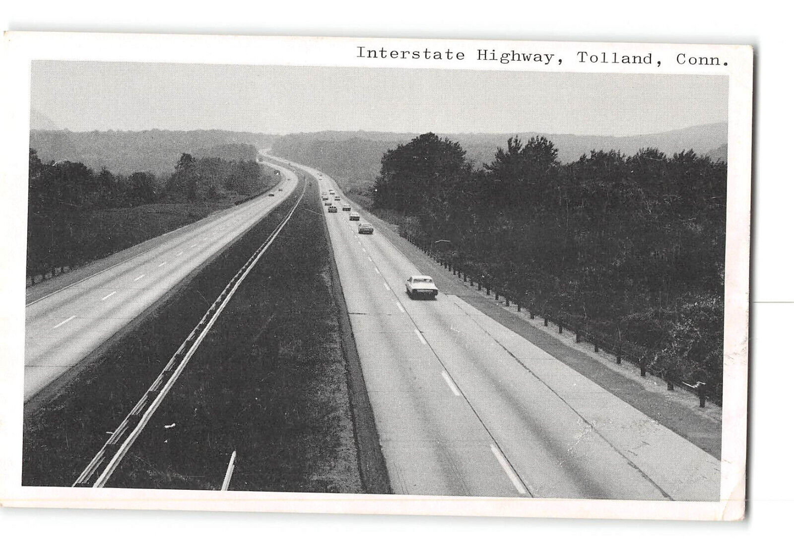 Tolland Connecticut CT Vintage Postcard Interstate Highway