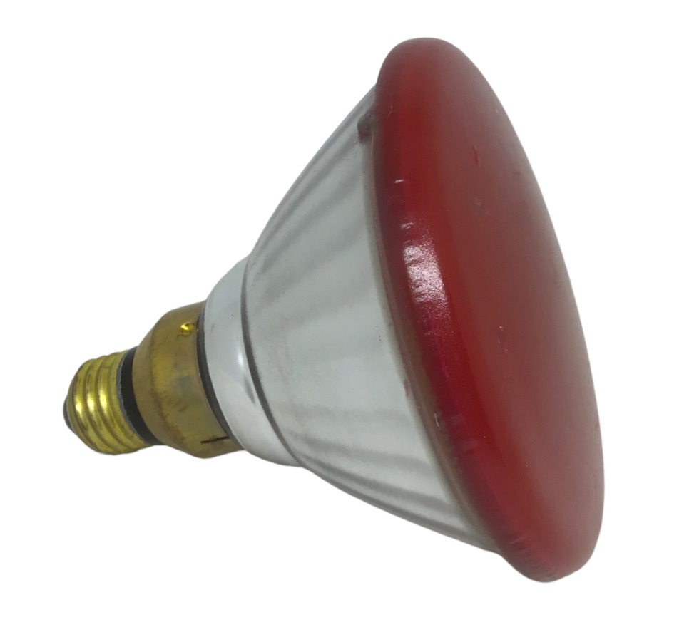 GE General Electric Red Spot Light Floodlight 85 W 120W Watt Miser Vtg Brass Cap
