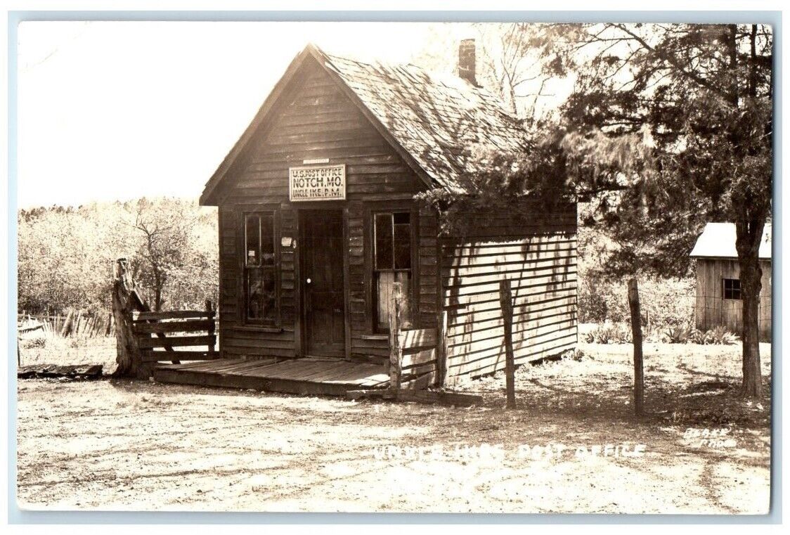 c1940\'s Uncle Ike\'s Post Office View Notch Missouri MO RPPC Photo Postcard