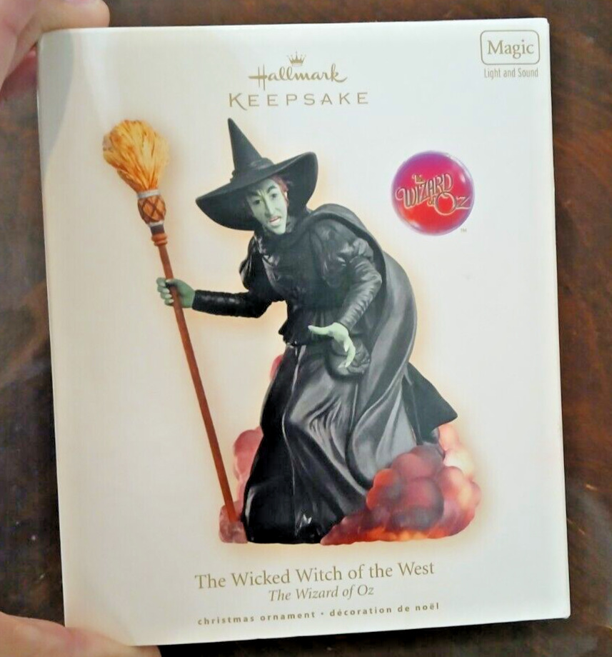 Hallmark 2007 WICKED WITCH OF THE WEST-Wizard of Oz -MAGIC Light Sound-Ornament