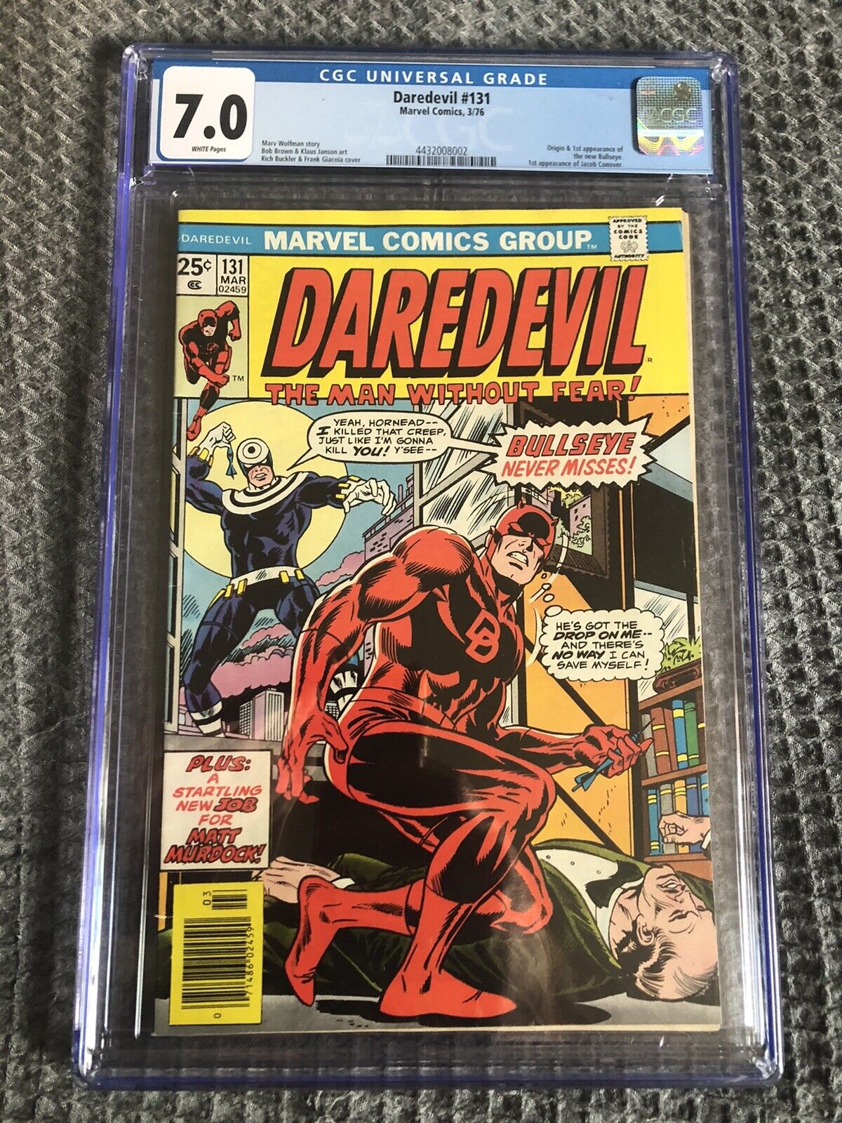 Daredevil #131 CGC 7.0 1st appearance of Bullseye Big Key