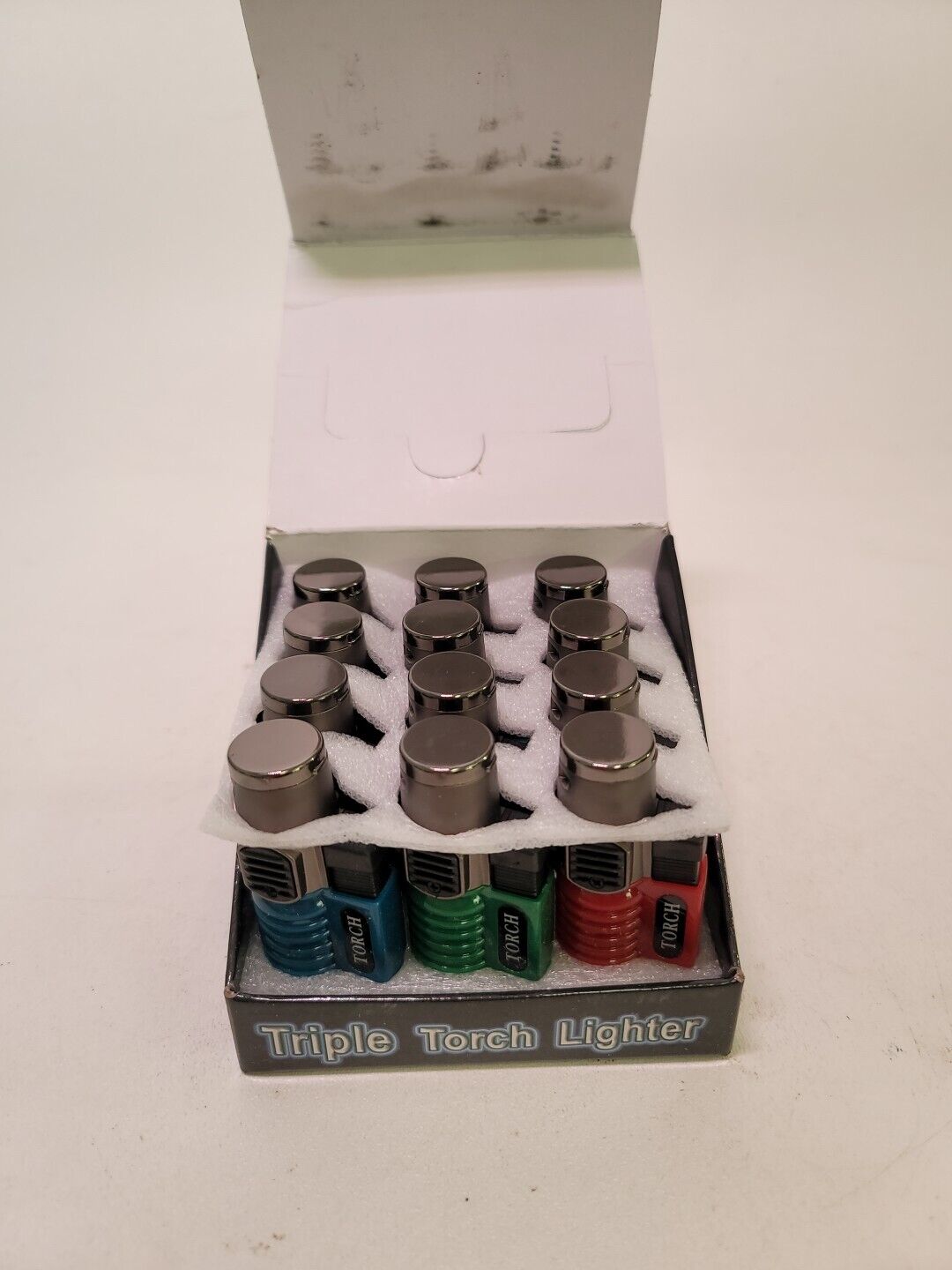 Triple Torch Lighter 12-Pack - Variety Colors