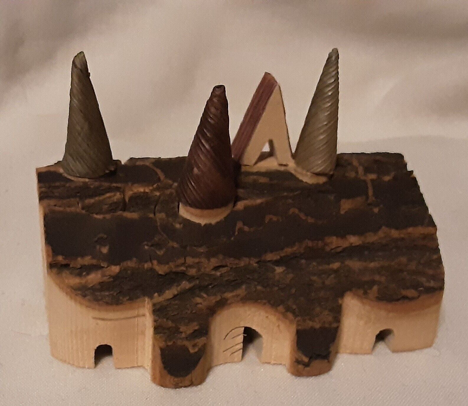 Vintage Handcrafted collapsable wood castle
