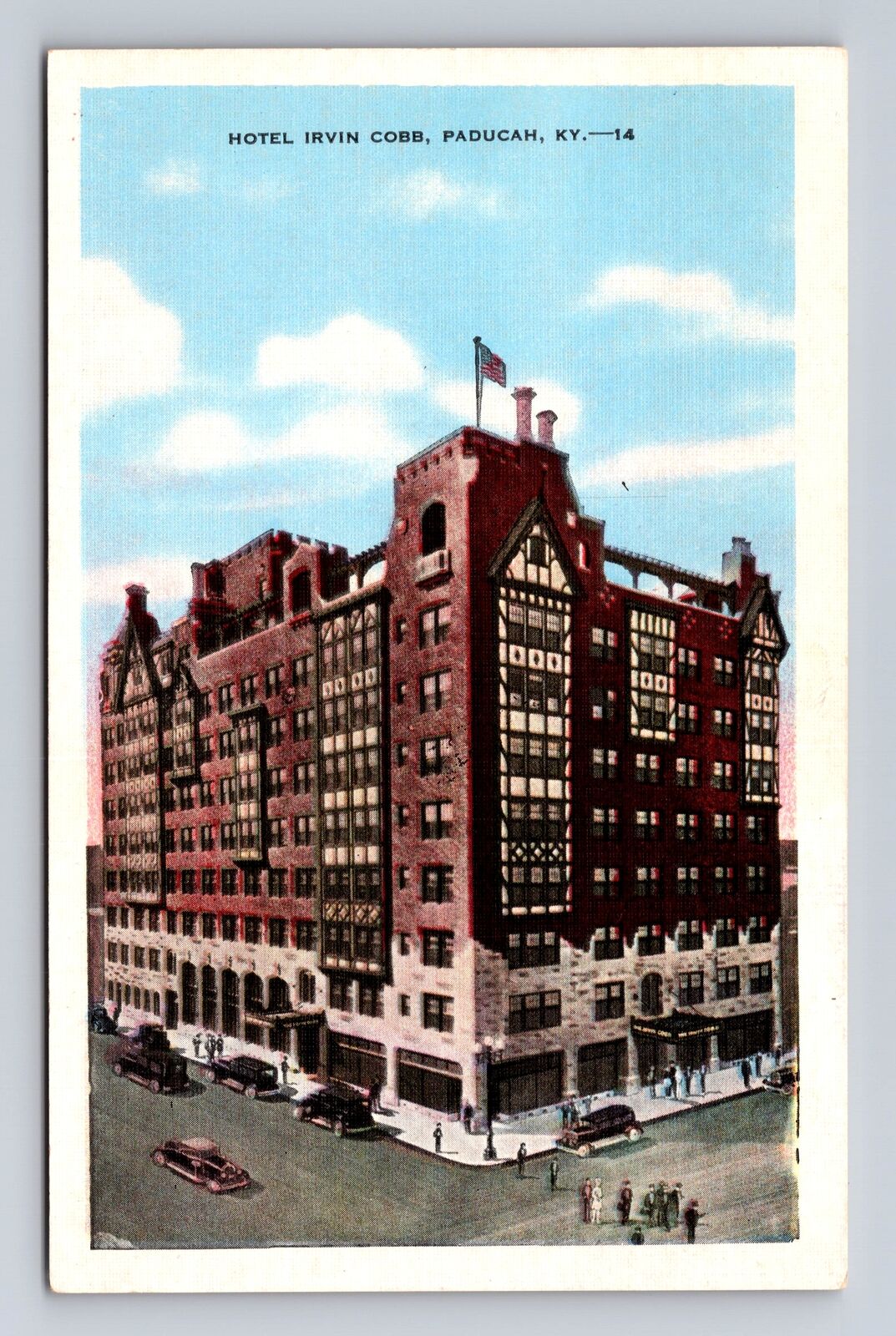 Paducah KY-Kentucky Hotel Irvin Cobb, Advertising Antique Vintage Postcard
