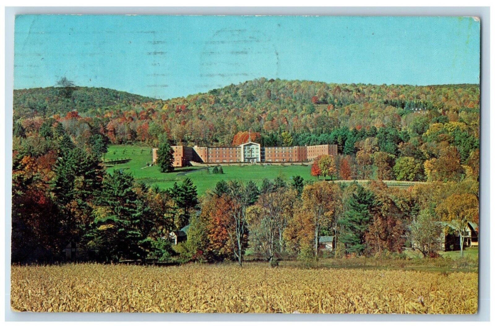 Massachusetts MA Postcard Shadowbrook Jesuit Novitiate Stockbridge Bowl 1972