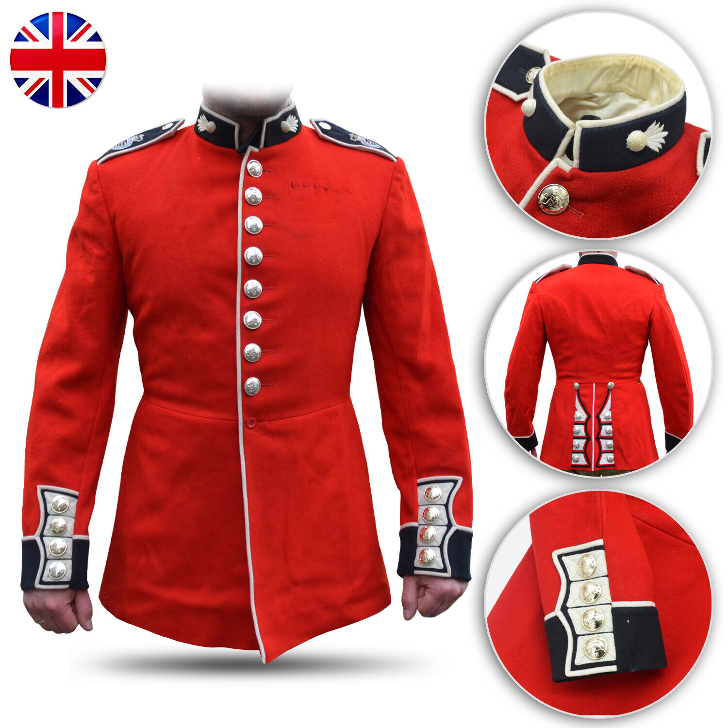British Army Dress Uniform Jacket Tunic Red Wool Grenadier Guards Ceremony