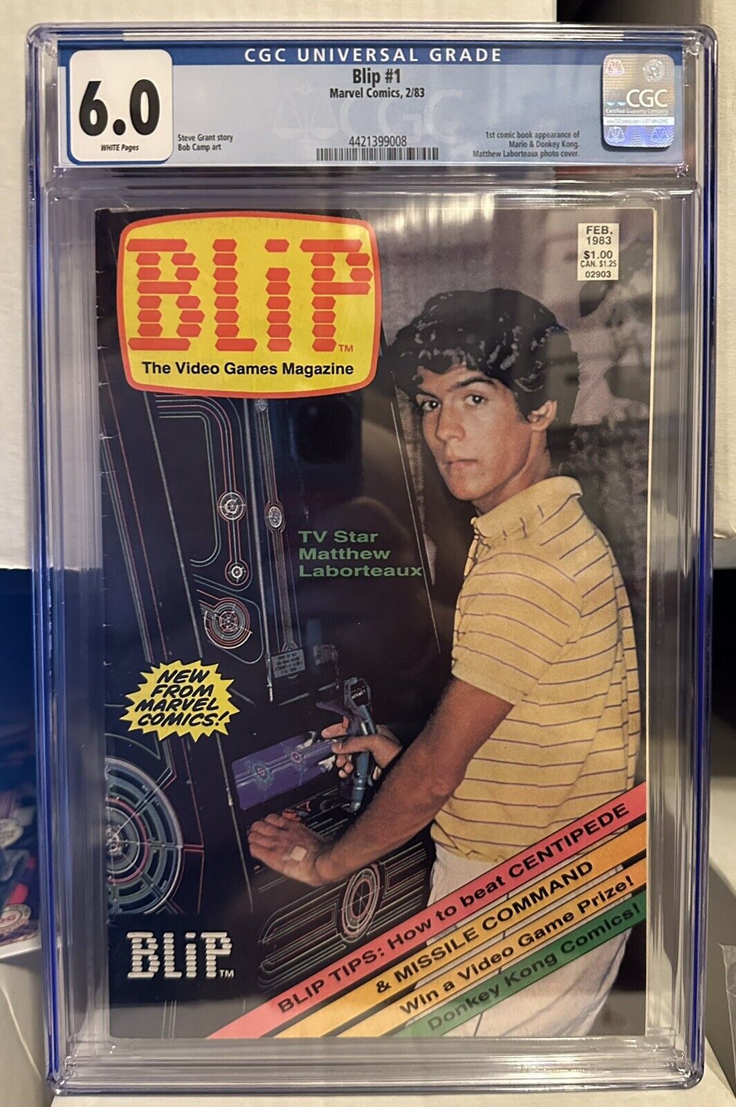 Blip 1 - First Comic Book Appearance of Mario and Donkey Kong CGC 6.0 1983