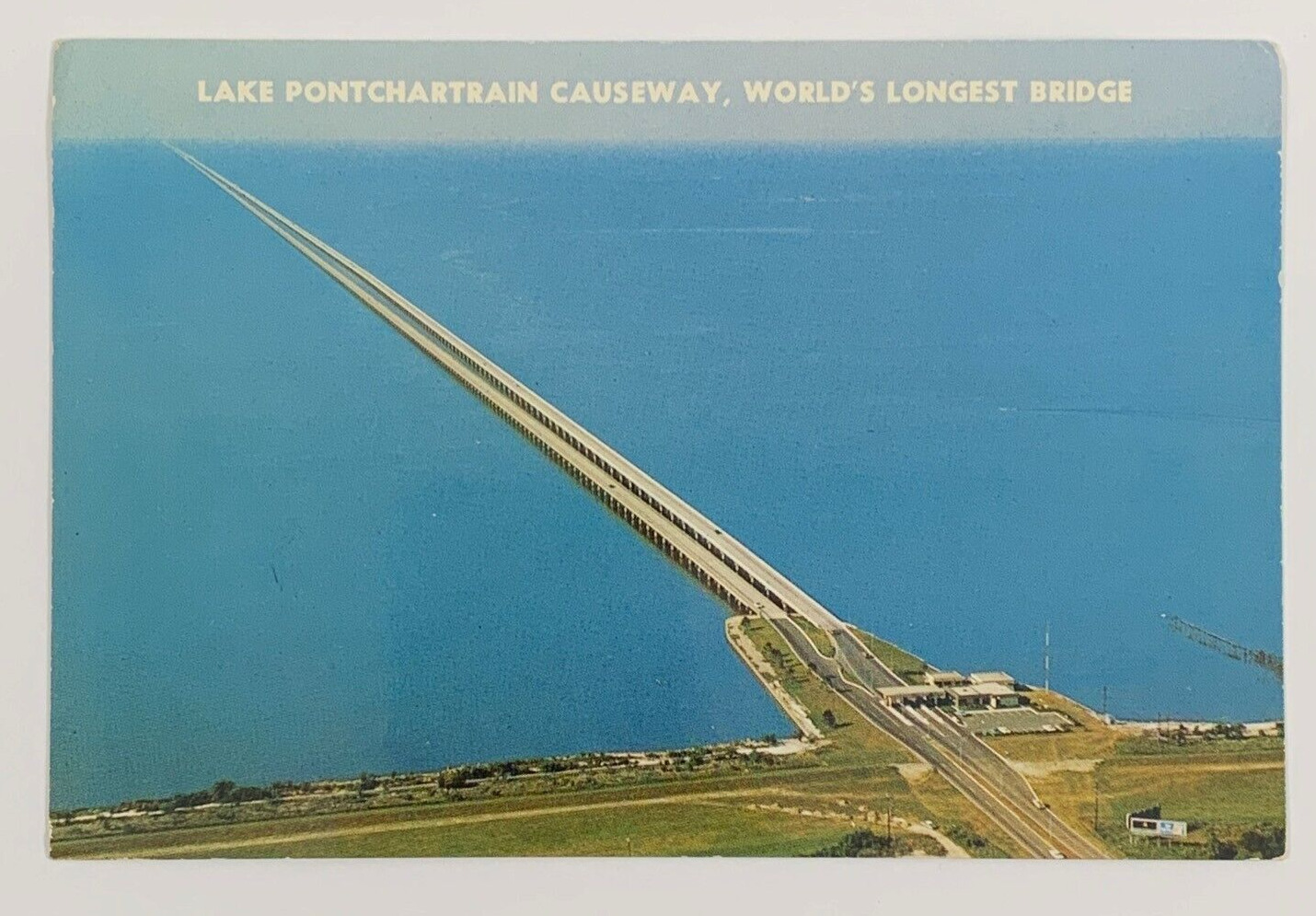 Lake Pontchartrain Causeway Worlds Longest Bridge New Orleans Louisiana Postcard