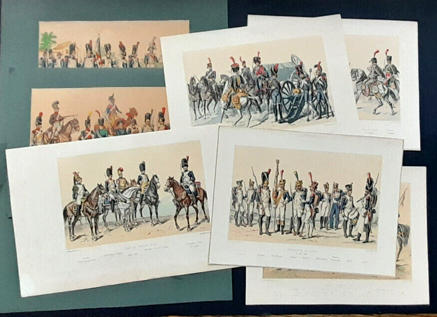 1st Empire Imperial Guard Set of 8 Engravings