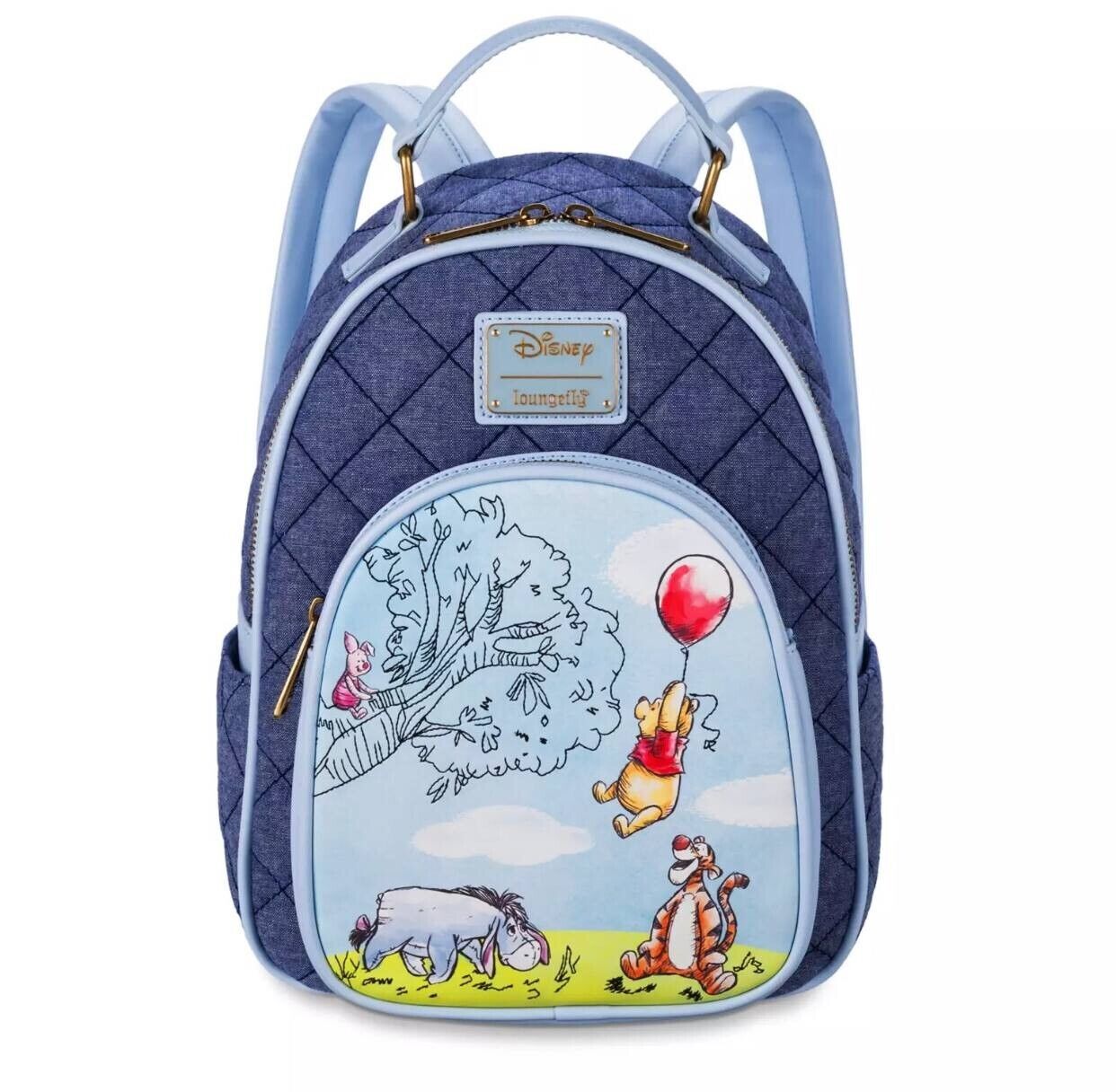 Disney WINNIE THE POOH new LOUNGEFLY mini backpack Tigger Piglet Eeyore