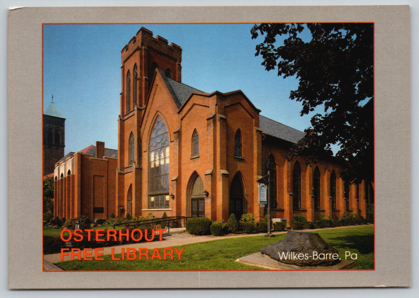 Wilkes Barre Pa Pennsylvania - Osterhout Library - Chrome Postcard circa 2005