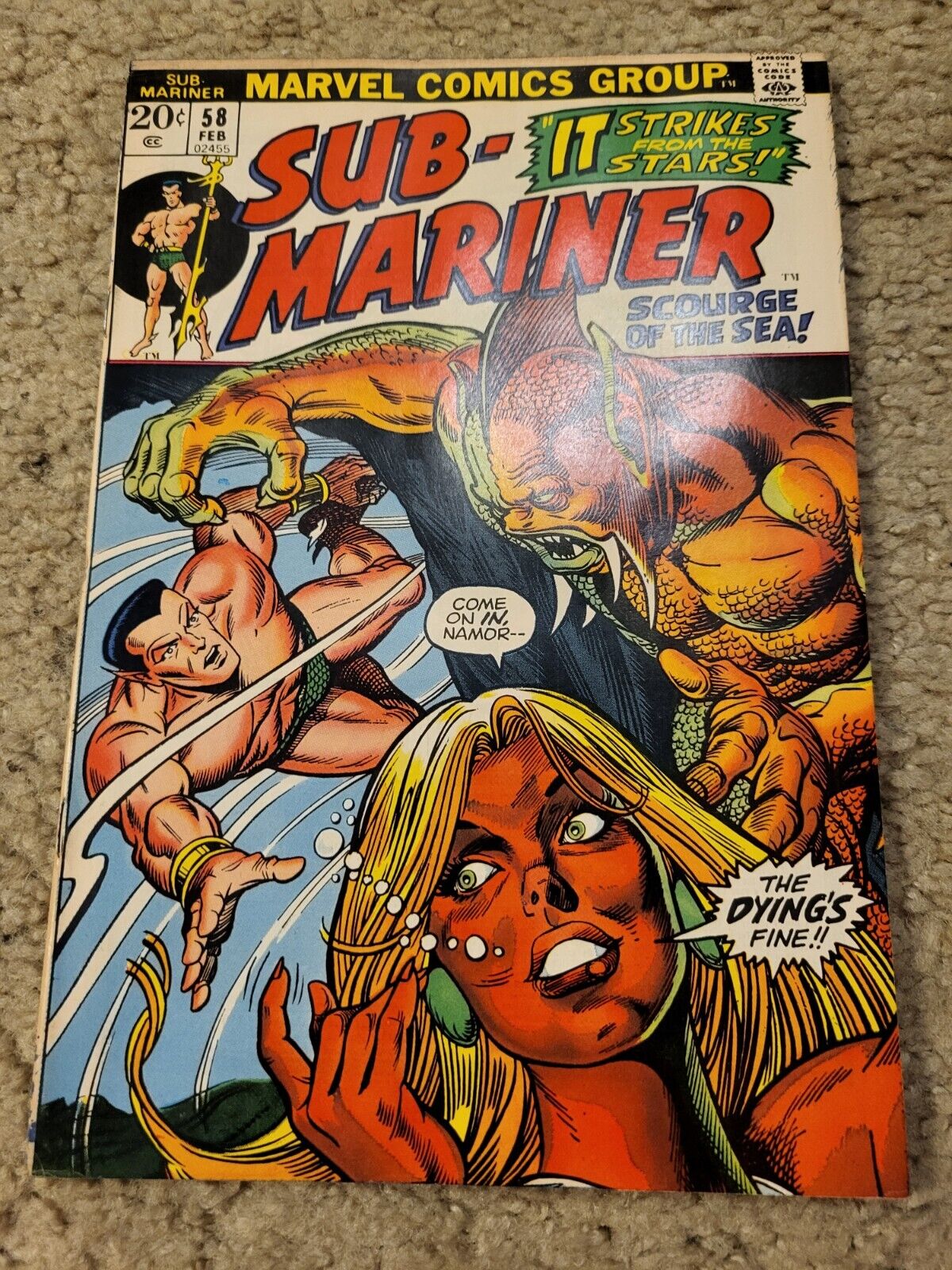 Sub-Mariner 58 Marvel Comics lot Namor 1973