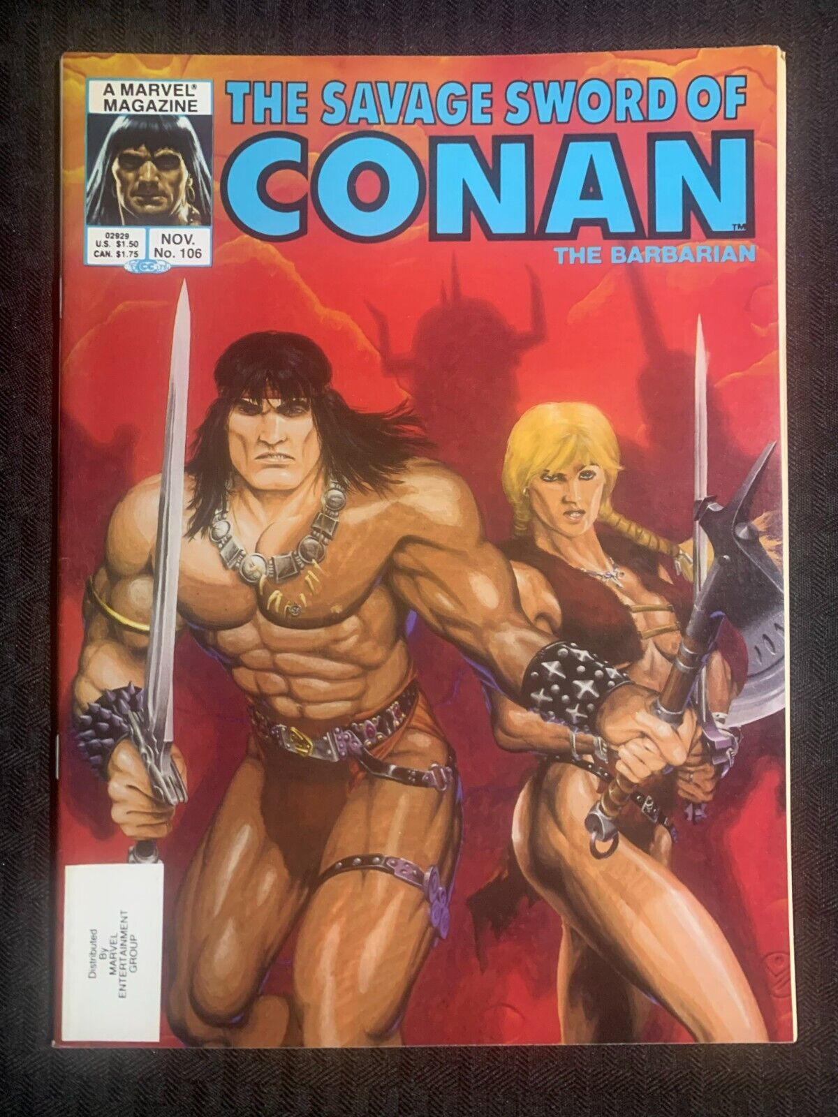 1984 SAVAGE SWORD OF CONAN Magazine #106 FN 6.0 Michael Golden Cover