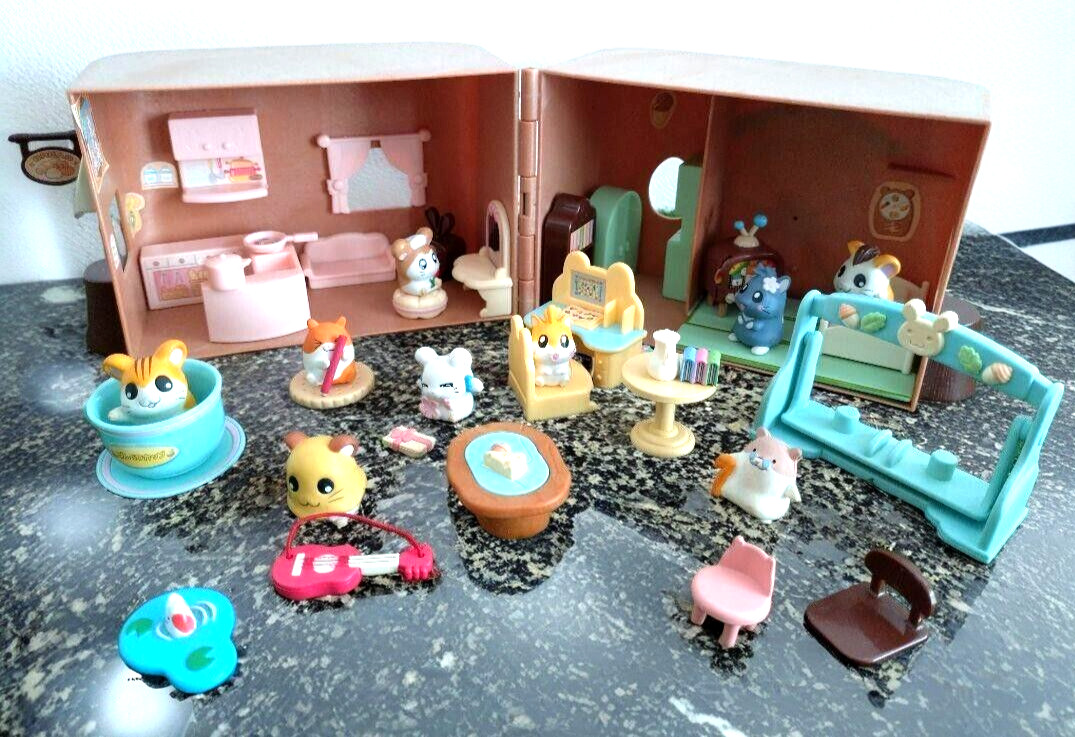 Hamtaro Ham-Ham-Gang Doll House set Retro From Japan
