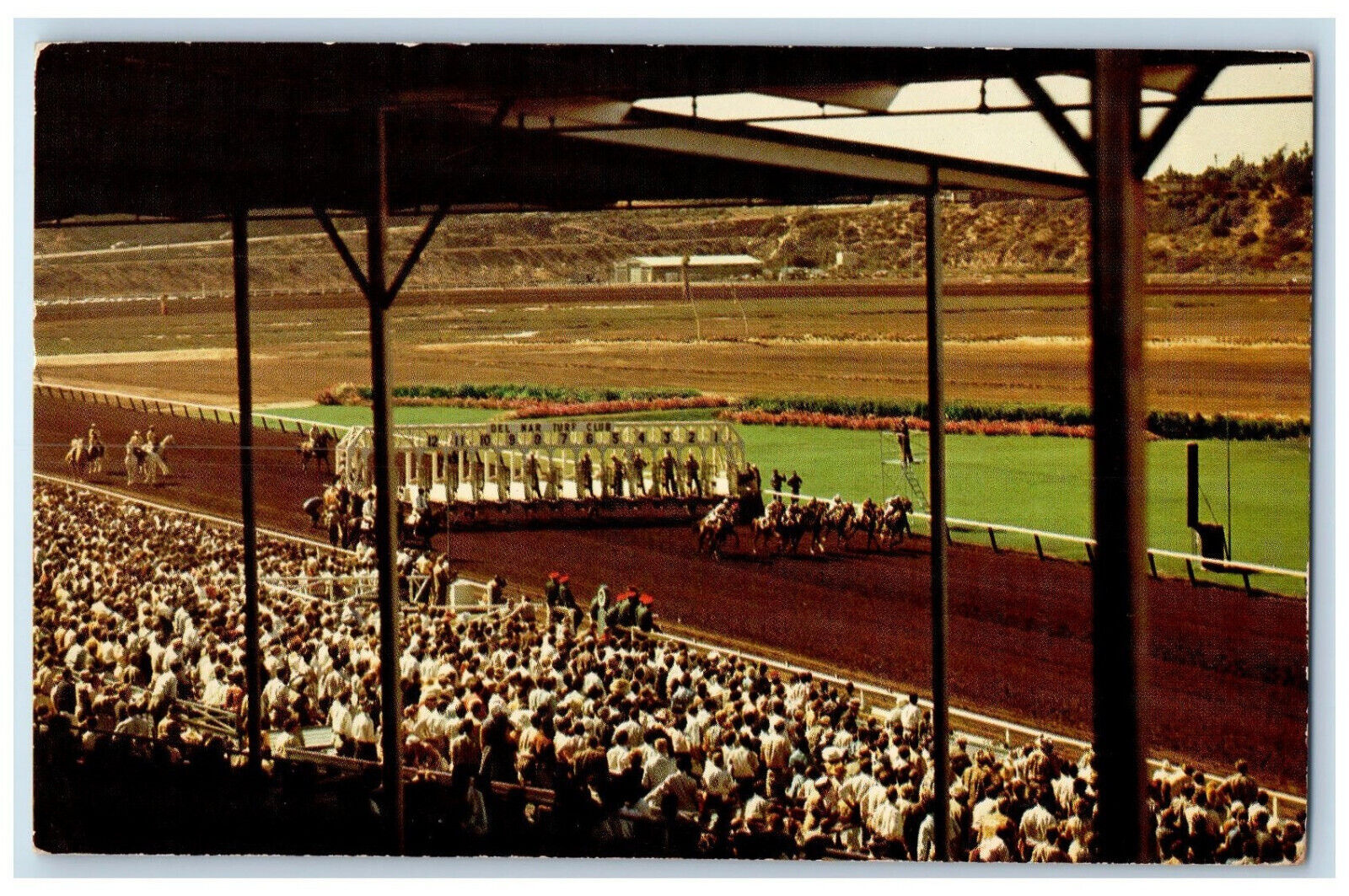c1950\'s Horse Racing Del Mar Turf Club Del Mar California CA Postcard