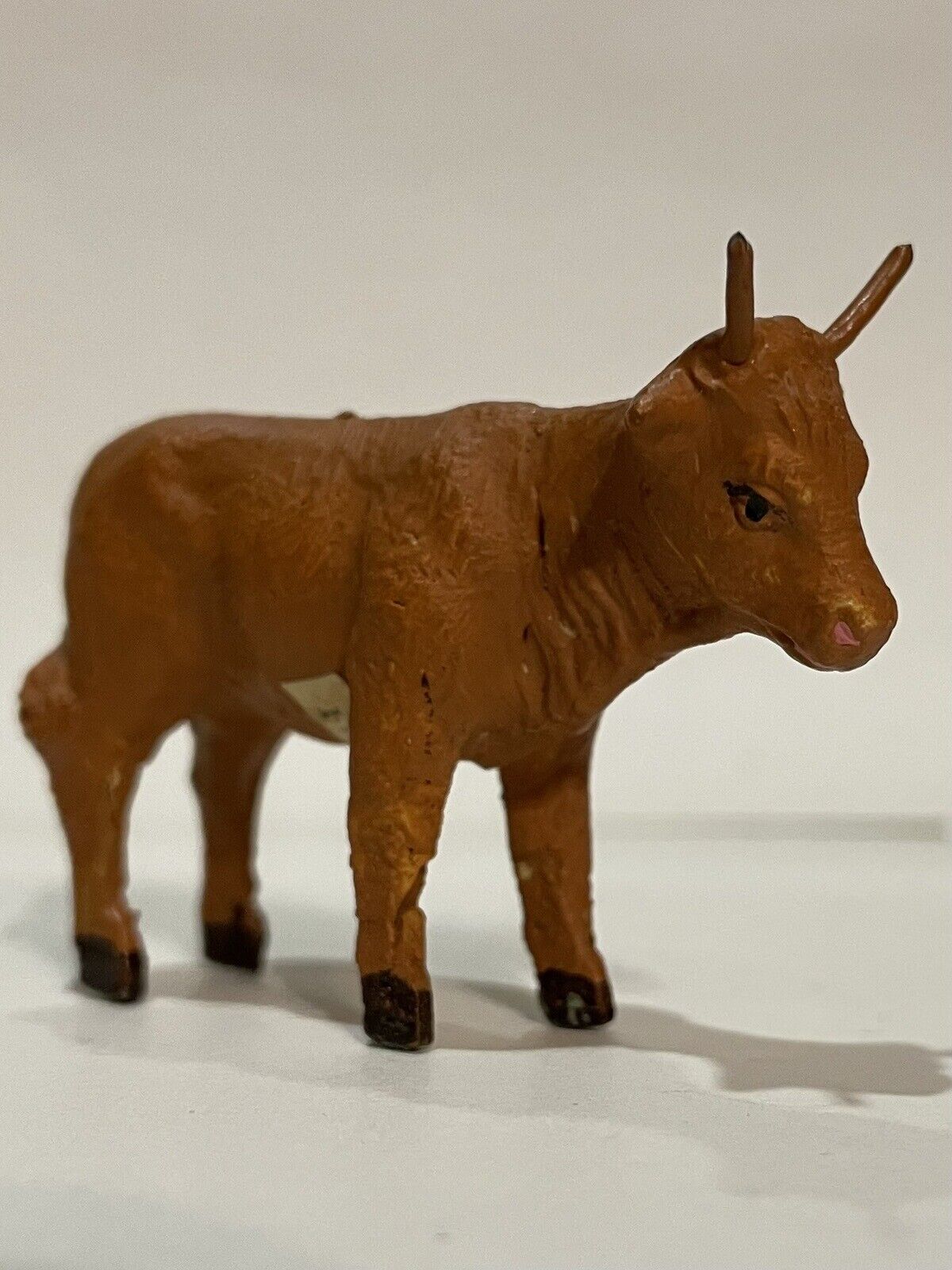 France Santons Devineau 1.5” Nativity Stick Leg Putz Cow Clay Composite RARE