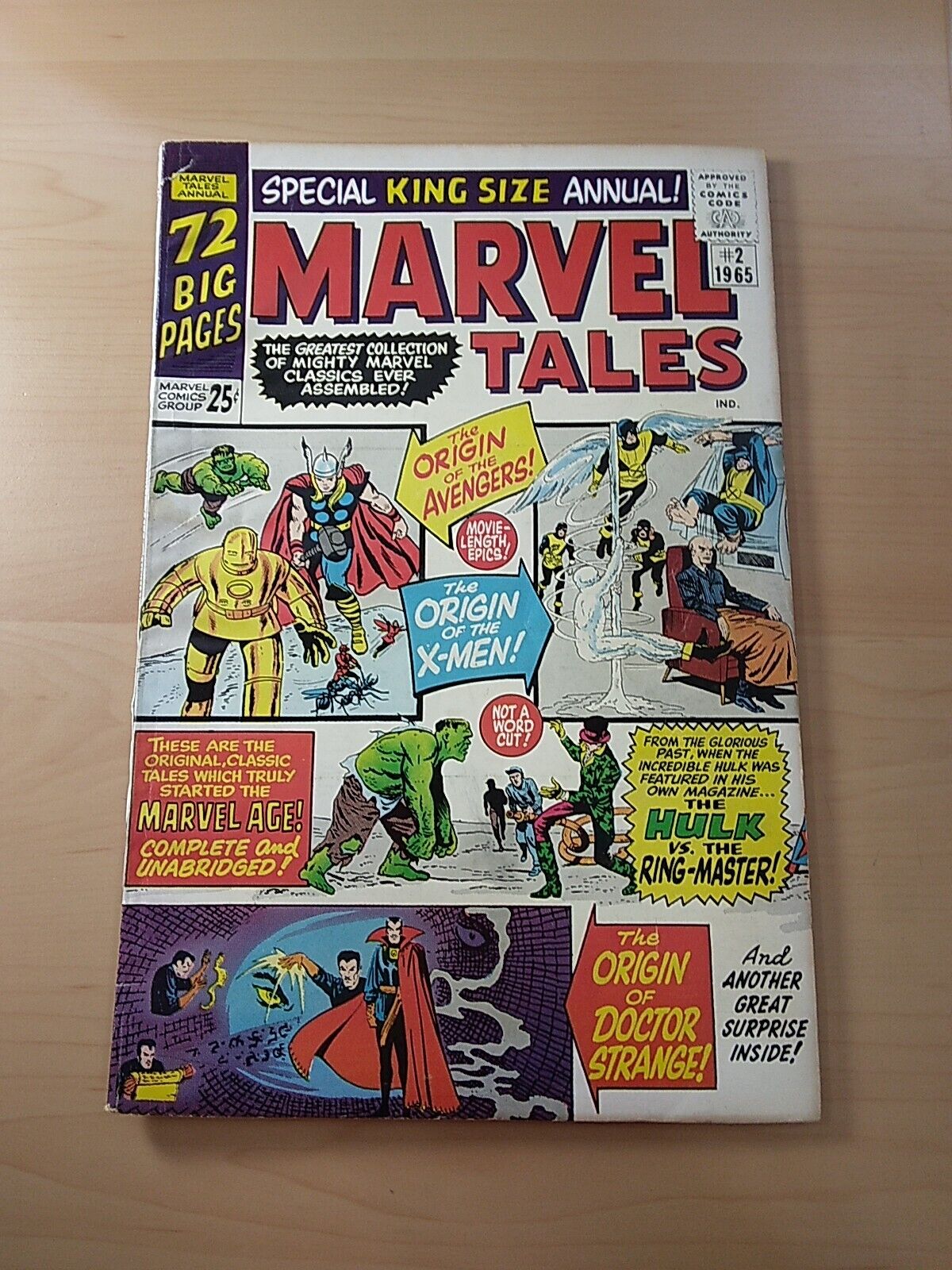 MARVEL TALES #2 (1965) ORIGIN AVENGERS,DOCTOR STRANGE,HULK,X-MEN G/VG
