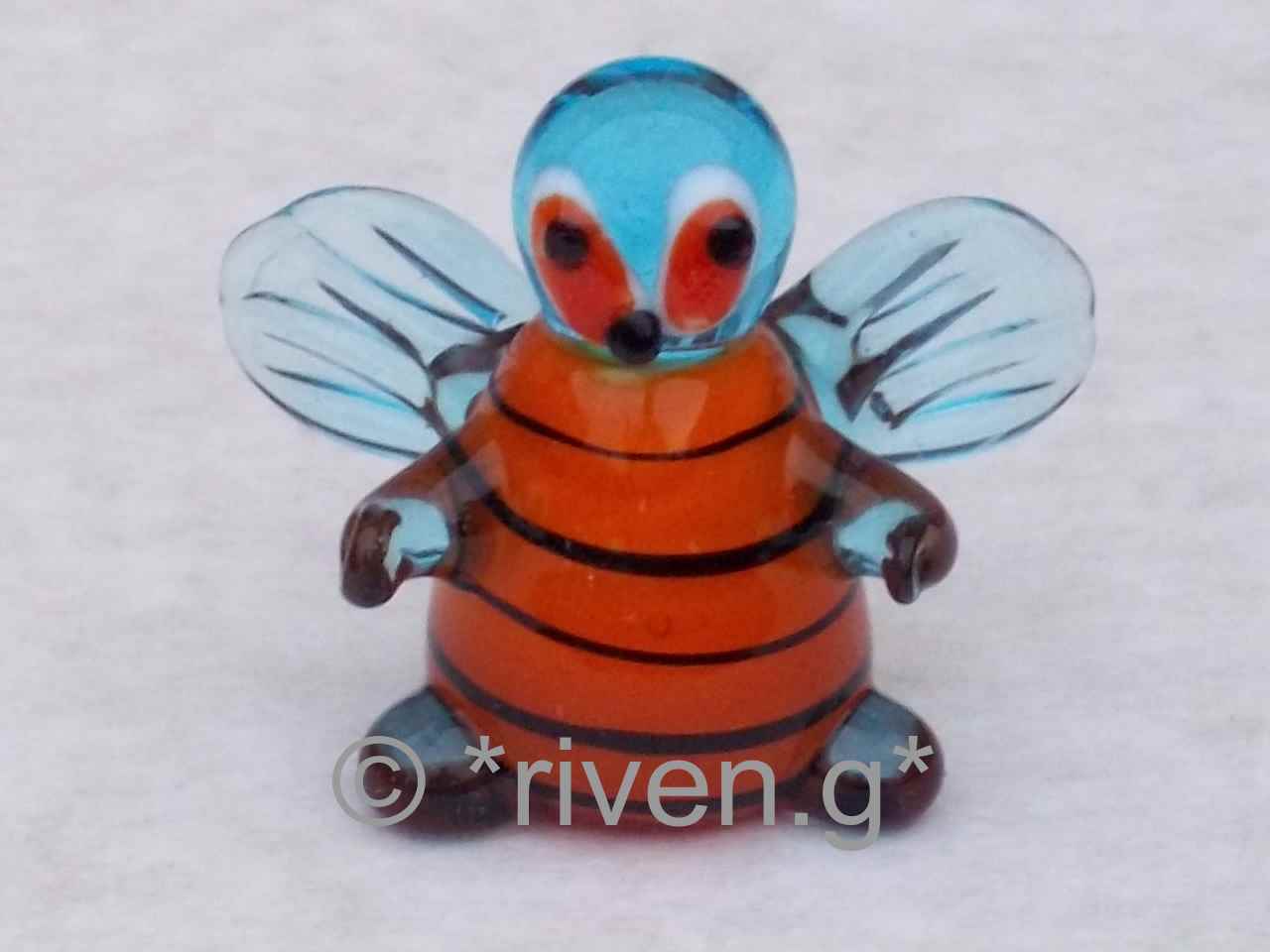 BUMBLE BEE@Unique Coloured Glass@Ornament@Collectable Gift@Insect@HONEY BEE@BUZZ