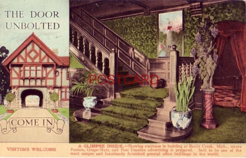 1912 INTERIOR VIEW - ADVERTISING BUILDING OF POSTUM CEREAL CO. BATTLE CREEK, MI