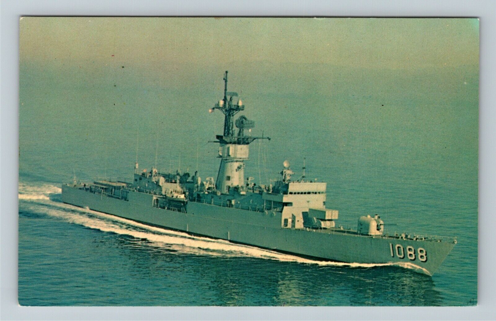 USS Barbey DE-1088 Ocean Escort Destroyer Vintage Souvenir Postcard