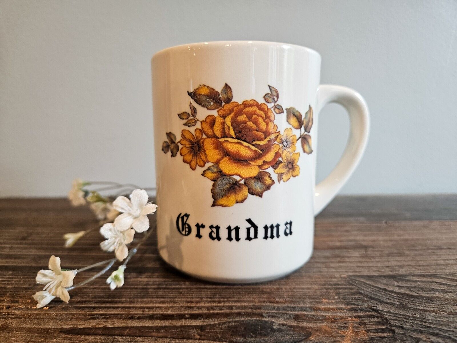 Vintage Grandma Floral Coffee Mug 