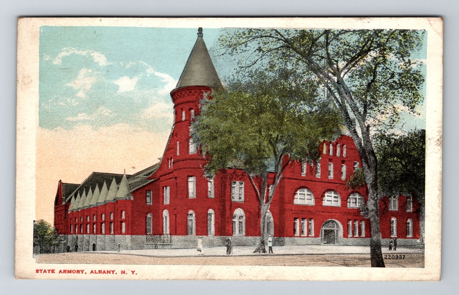 Albany NY-New York, State Armory, c1922 Vintage Souvenir Postcard