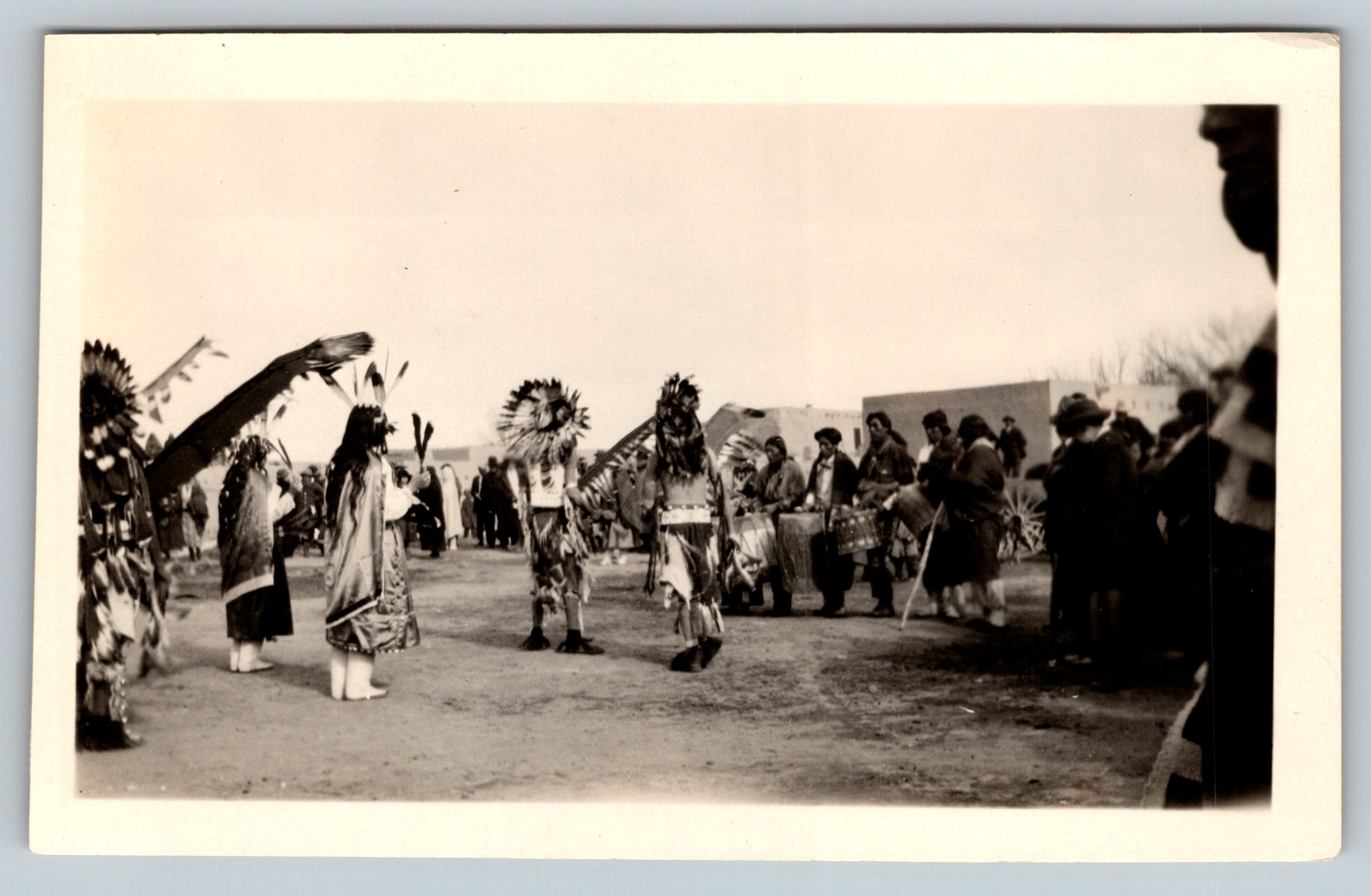 c1920s Pueblo Indian Native Americans Dance Celebration Vintage Postcard