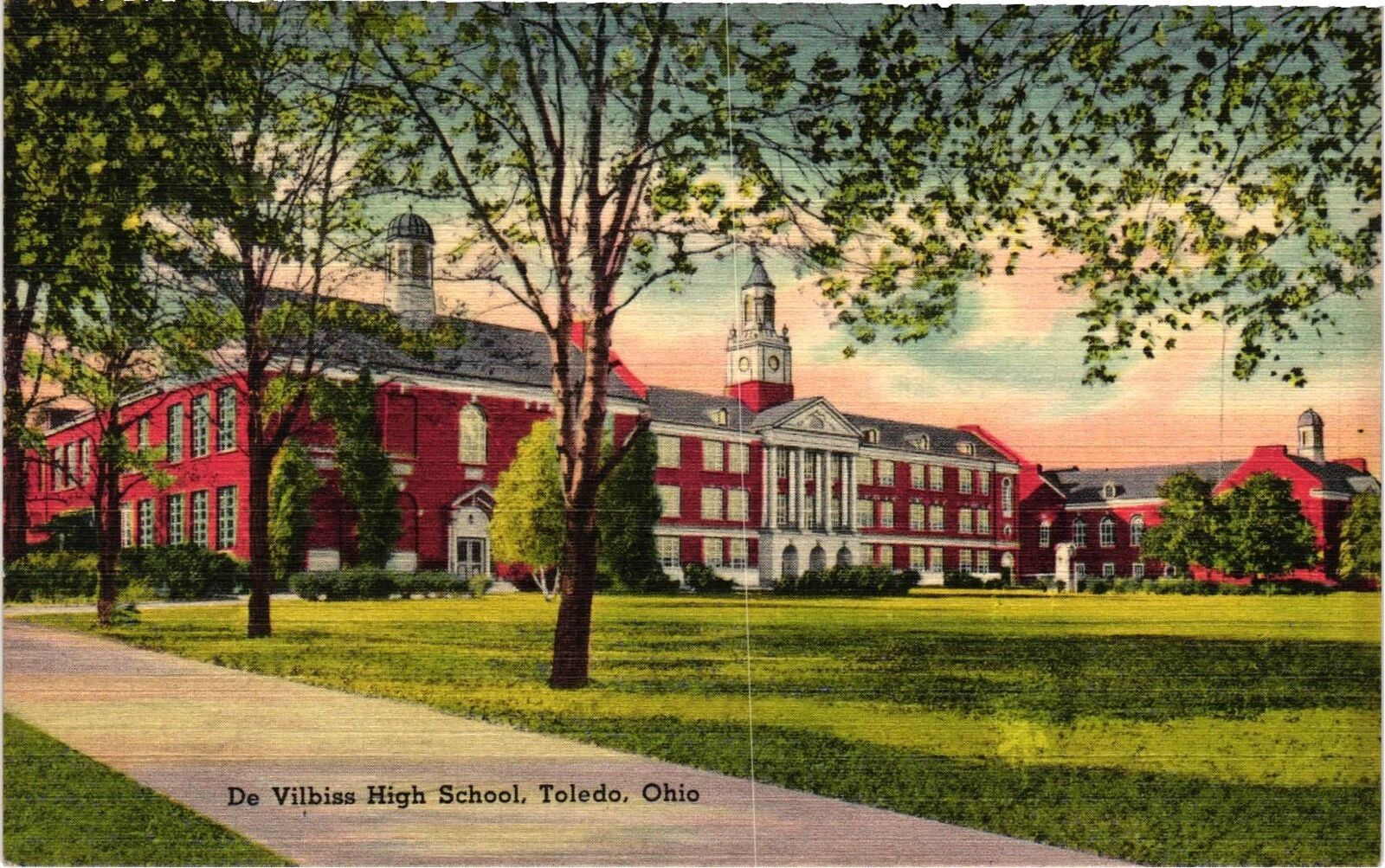 Vintage Postcard- DE VILBISS HIGH SCHOOL, TOLEDO, OH. Early 1900s
