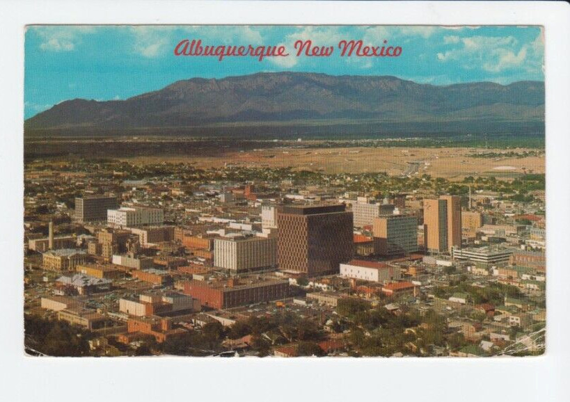 Postcard NM Albuquerque New Mexico Aerial View c.1950 F35