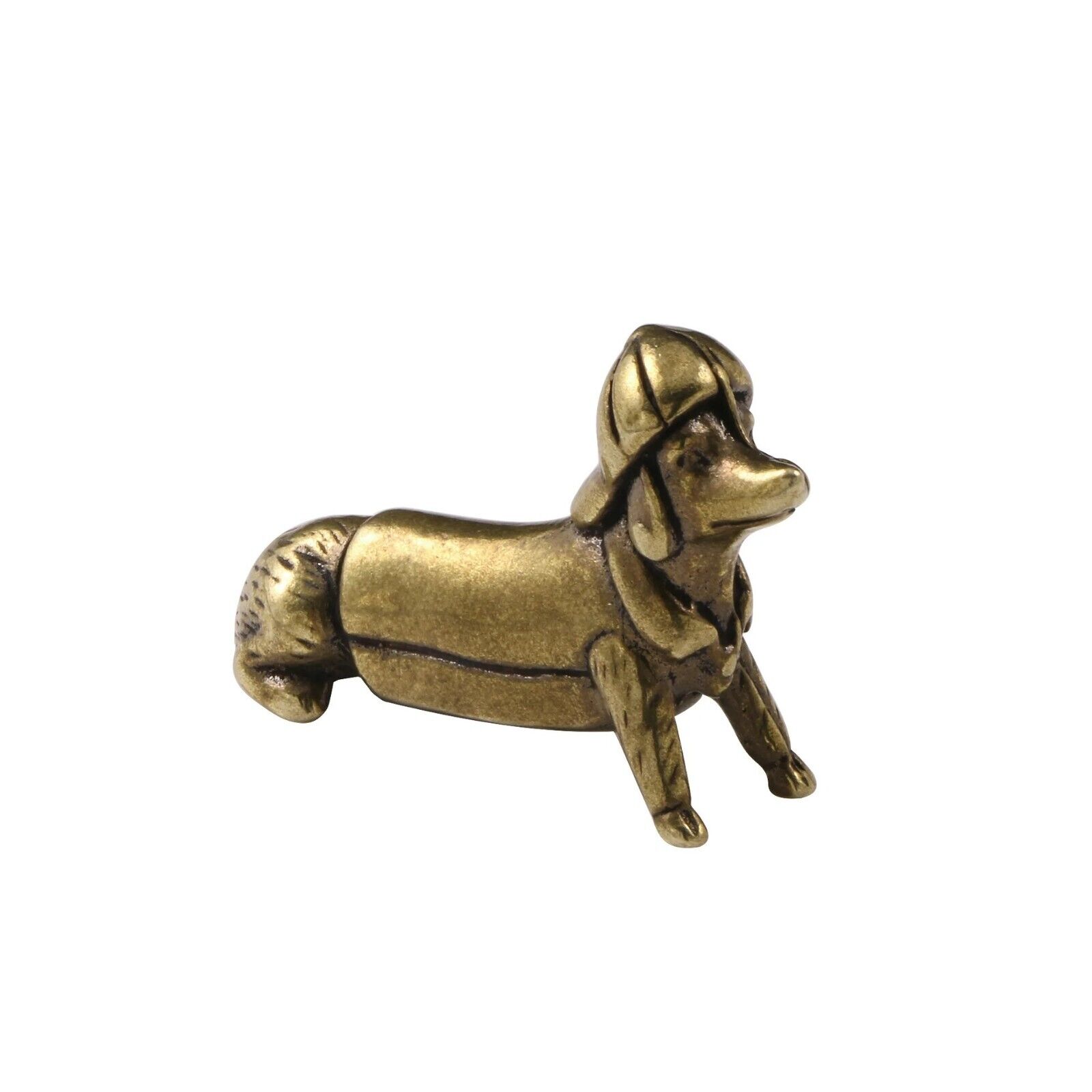 Dachshund Brass Pet Dog Decorative Figurines Cute Animal Desk Decoration Mini